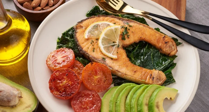Baked Salmon with Roasted Veggies