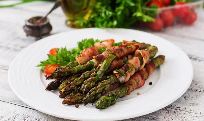 Charred Asparagus with Lemon Zest-easy dinner party meals