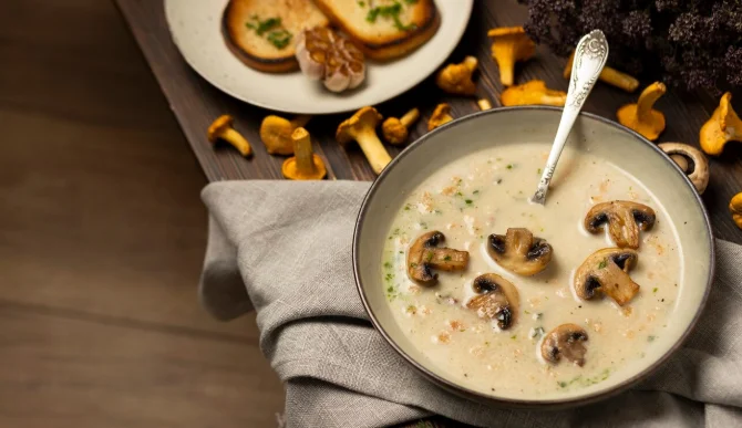 Creamy Mushroom Risotto-dinner party dishes