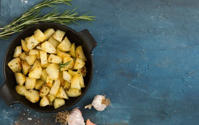 Garlic Roasted Potatoes-dinner party dishes