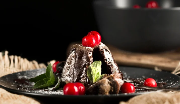 Molten Chocolate Lava Cake-dinner party food ideas