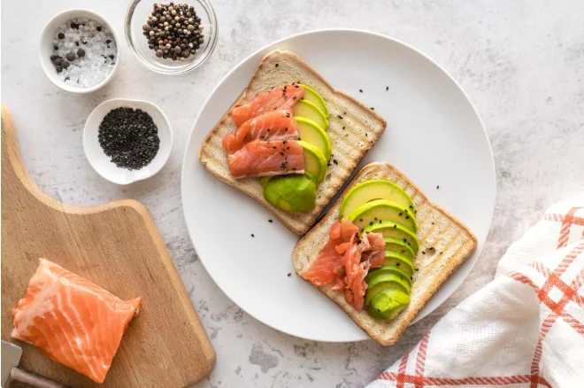 Smoked Salmon and Avocado Tartines