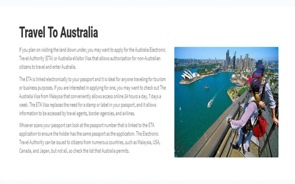Who Is Eligible for the Australian Electronic Travel Authority?
