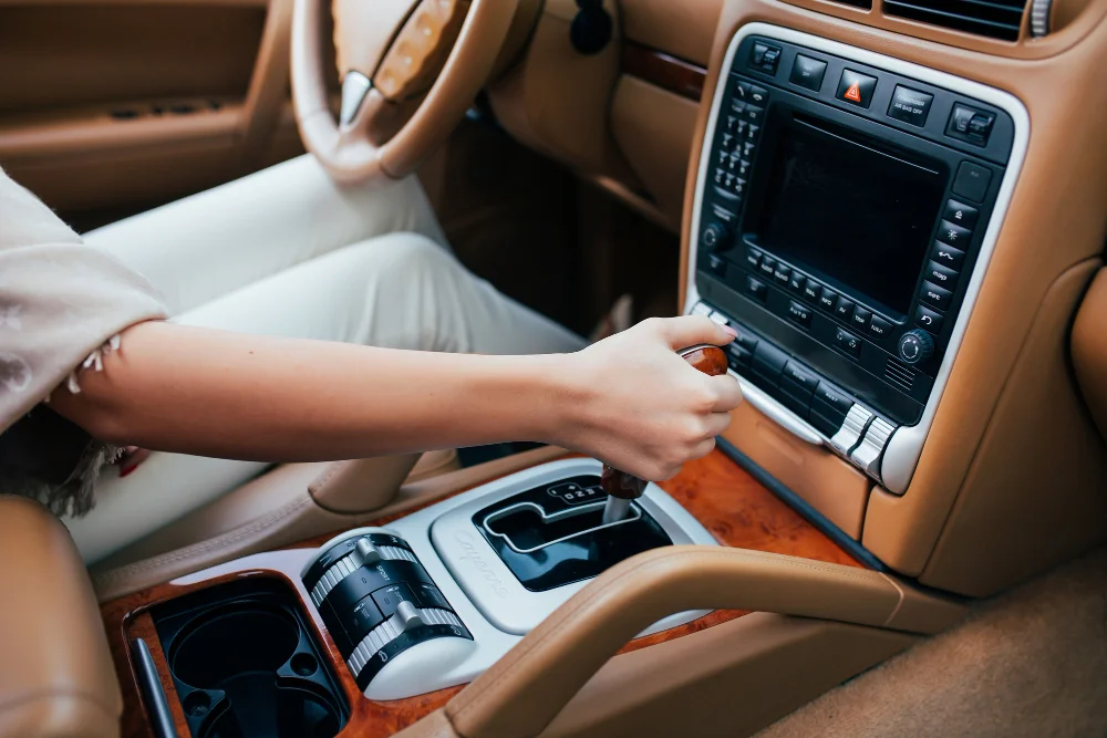 Luxury Car Interior: Dashboard & Lighting Elegance