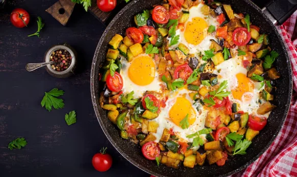 Baked Eggs with Vegetables