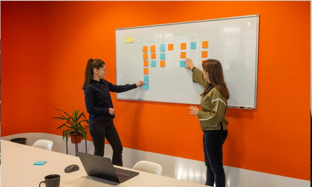Business team reviewing growth metrics to show why ClickFunnels SEO matters.
