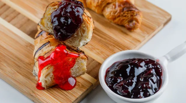 Buttery Croissants with Jam