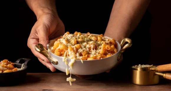 Delicious and creamy melted cheese