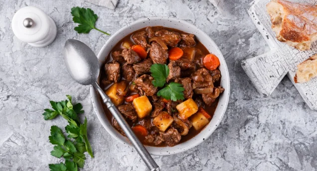 Delicious goulash ready for dinner-cheap easy meals for family