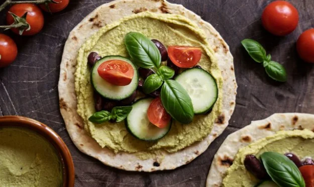 Hummus and Avocado Wrap