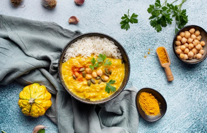 Indian Chickpea Curry with Rice-best lunchtime meals