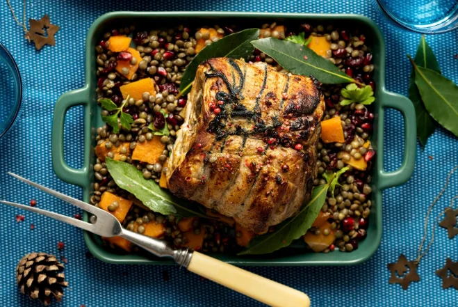 Lemon Herb Chicken with Couscous and Feta-dinner recipes for dinner party