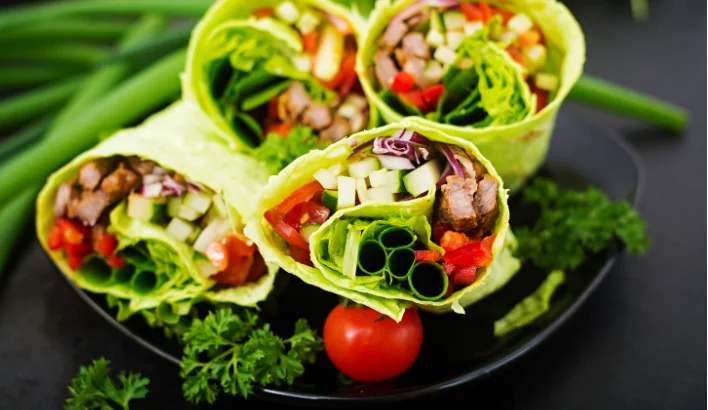 Mediterranean Veggie Wraps-light lunch options