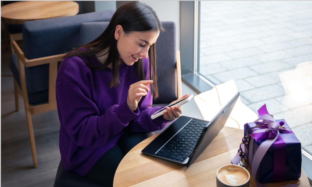 Person using laptop with TikTok Shop coupons