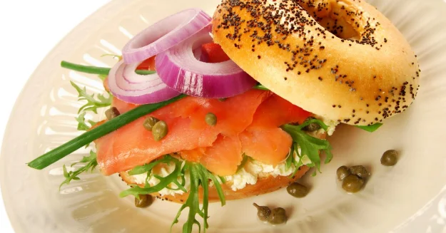 Smoked Salmon Bagels-group breakfast ideas