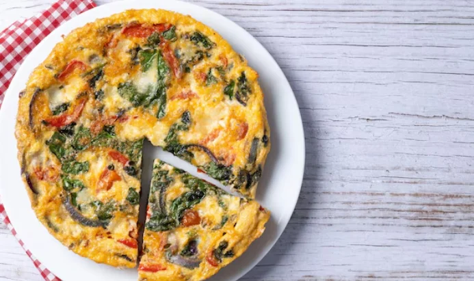 Veggie-Packed Spinach and Tomato Omelet