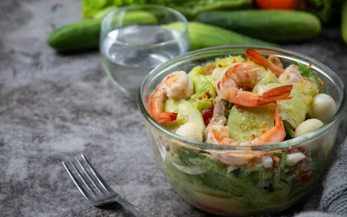 Zoodle Bowl with Grilled Shrimp