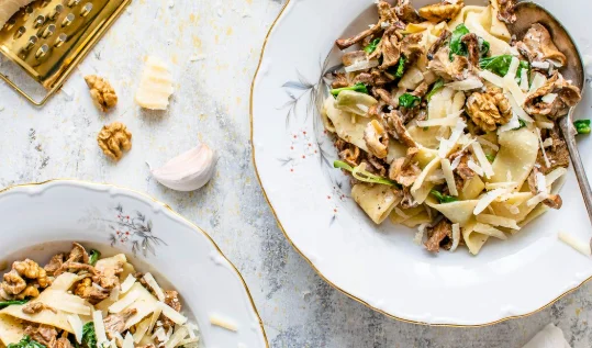 pasta with mushrooms and parmesan cheese-dinner ideas for family
