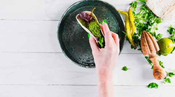Hands preparing tasty mexican food-family meals