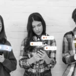 Social media marketing tips illustrated with digital marketer using multiple platforms like Facebook, Instagram, and TikTok for brand growth and engagement