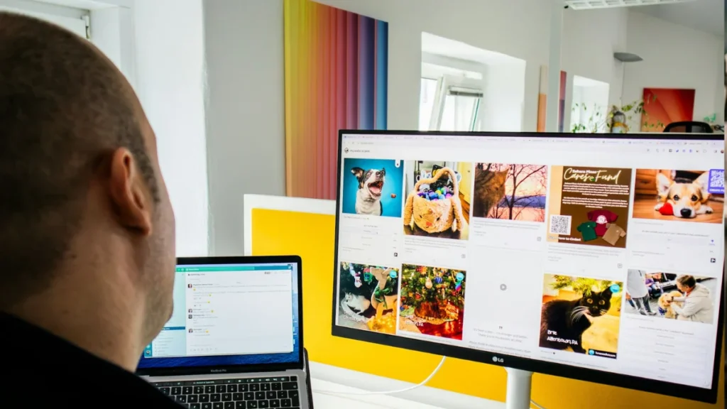 Marketing team improving website performance through alt attribute SEO strategies.