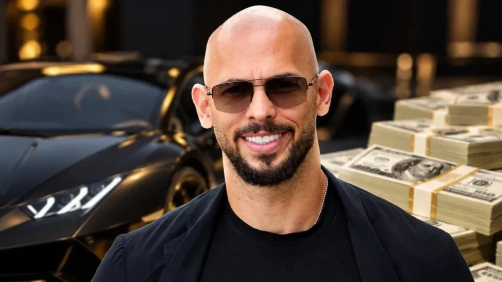 Andrew Tate luxury sports car and wealth profile image for Andrew Tate Net Worth 2026.